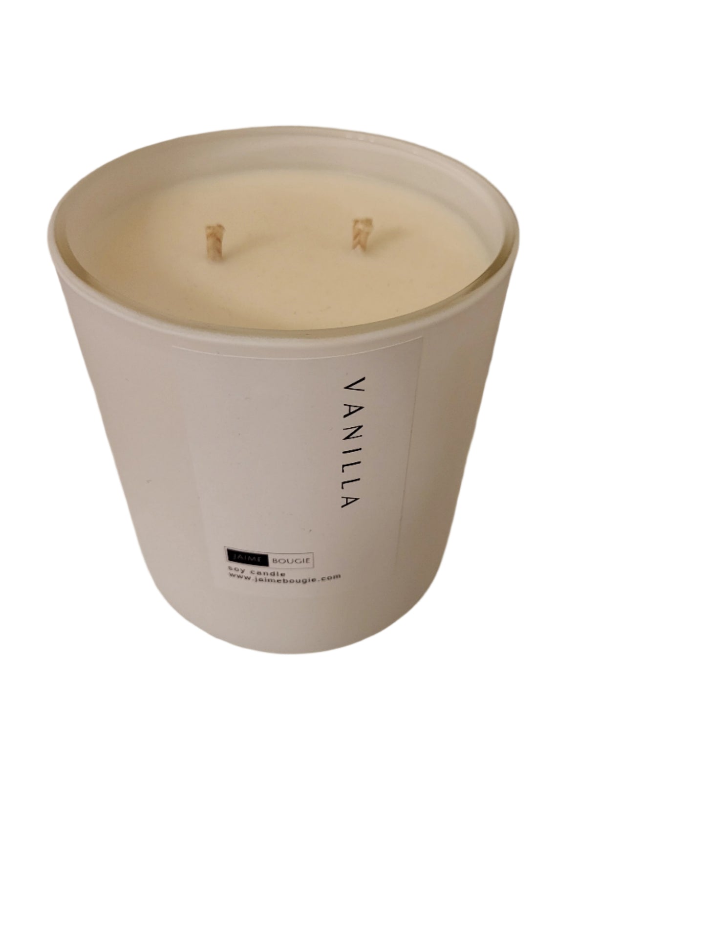 14oz vanilla soy candle - 2 soy wicks made in Montreal Canada